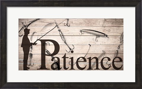 Framed Patience Fishing Print