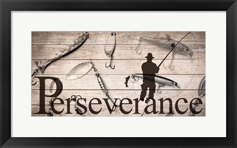 Framed Perseverance Fishing Print