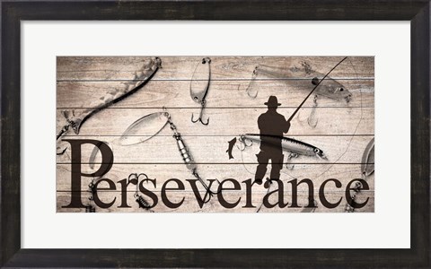 Framed Perseverance Fishing Print