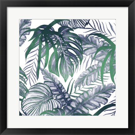 Framed Blue Green 2 Print