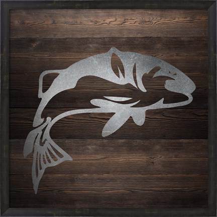 Framed Metal Fish 1 Print