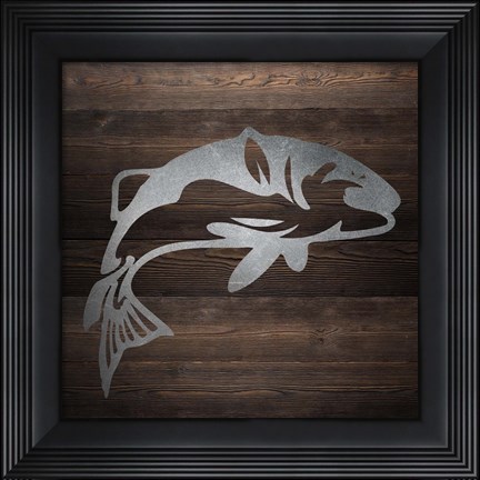 Framed Metal Fish 1 Print