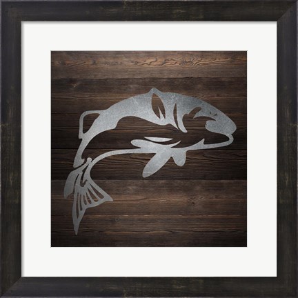 Framed Metal Fish 1 Print