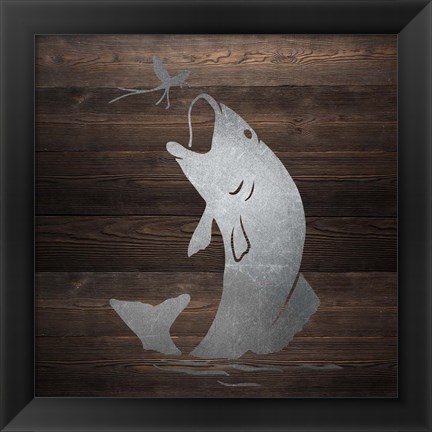 Framed Metal Fish 2 Print