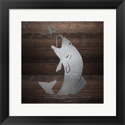 Framed Metal Fish 2 Print