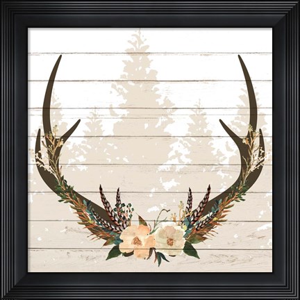 Framed Woodland Floral 2 Print
