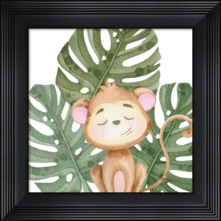 Framed Goodnight Jungle 1 Print