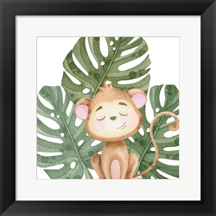 Framed Goodnight Jungle 1 Print