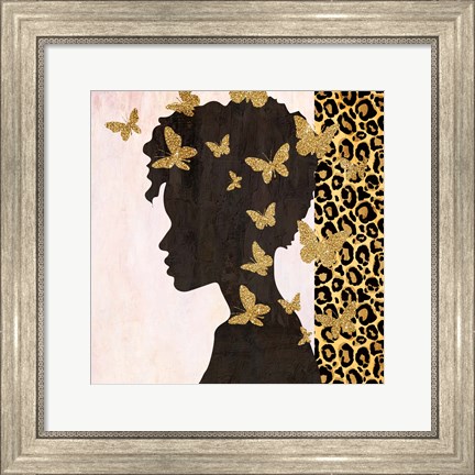 Framed Butterfly Leopard 2 Print