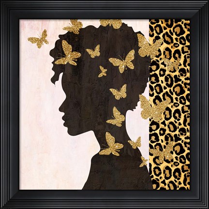 Framed Butterfly Leopard 2 Print
