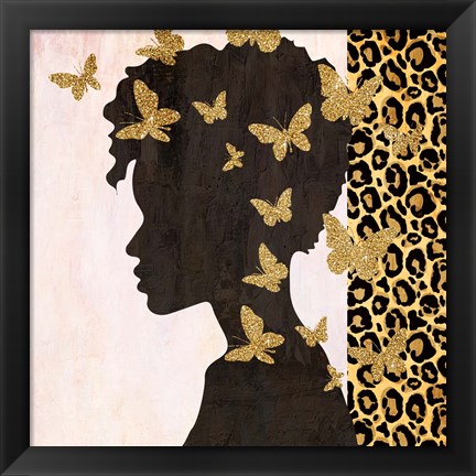 Framed Butterfly Leopard 2 Print