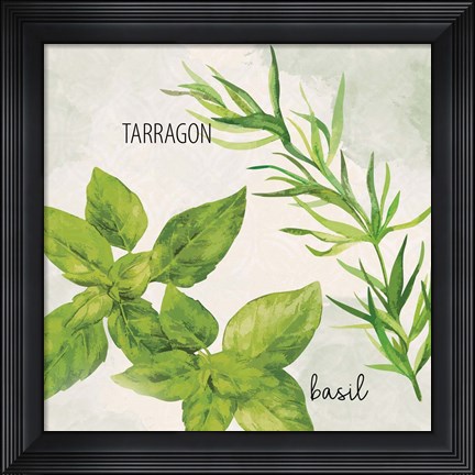 Framed Fresh Herbs 1 Print