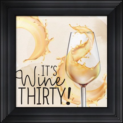 Framed Wine Splash 2 Print