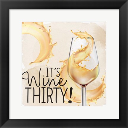 Framed Wine Splash 2 Print