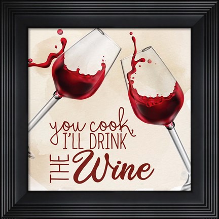 Framed Wine Splash 3 Print