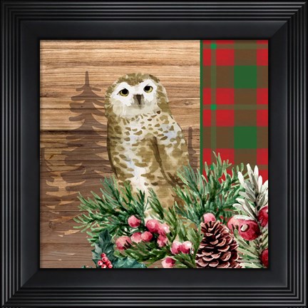 Framed Woodland Christmas Square 2 Print