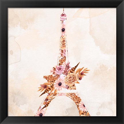 Framed Paris Fall Blooms 1 Print