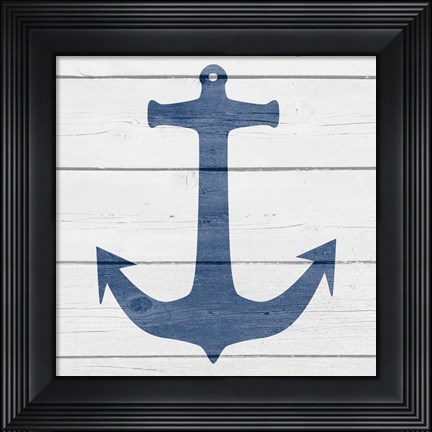 Framed Blue Anchor Print