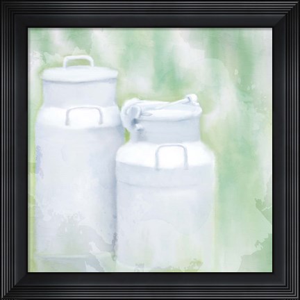 Framed Milk Cans Print