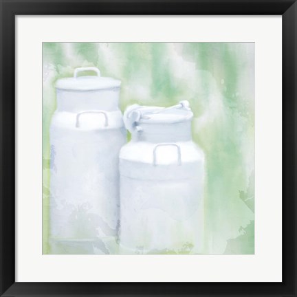 Framed Milk Cans Print