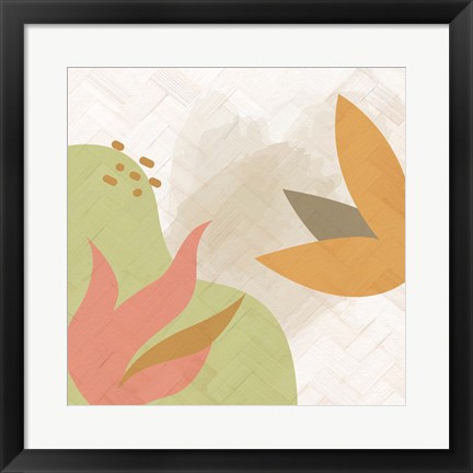 Framed Rattan Organic 1 Print