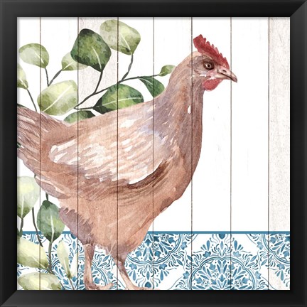 Framed Poultry Farm 1 Print