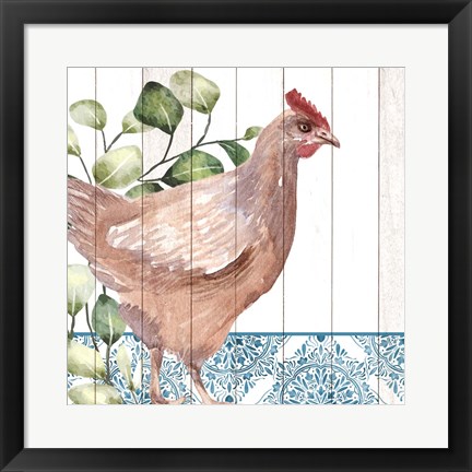 Framed Poultry Farm 1 Print