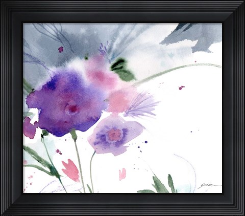 Framed Purple Cloud Garden Print