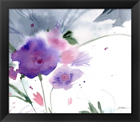 Framed Purple Cloud Garden Print