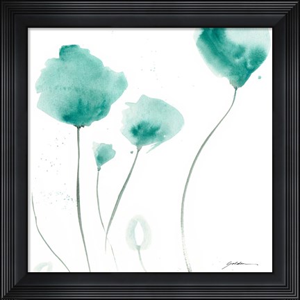 Framed Teal Trio Print