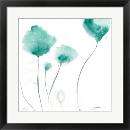 Framed Teal Trio Print