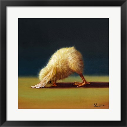 Framed Yoga Chick Downward Dog Print