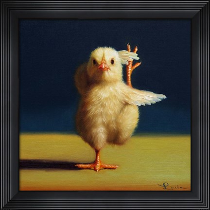 Framed Yoga Chick Standing Split Print