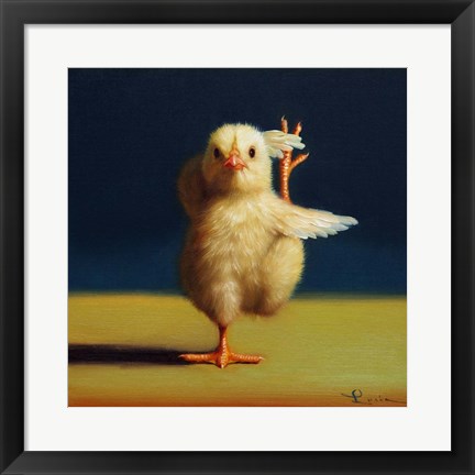 Framed Yoga Chick Standing Split Print