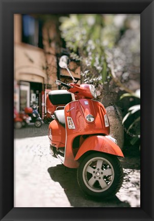 Framed When in Rome Ride A Vespa Print