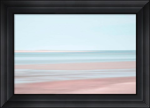 Framed Pastel Abstract Beach 3 Print