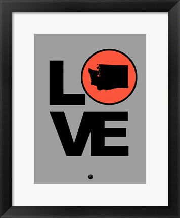 Framed Love Washington Print