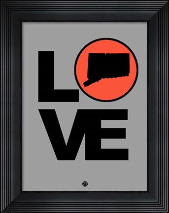 Framed Love Connecticut Print