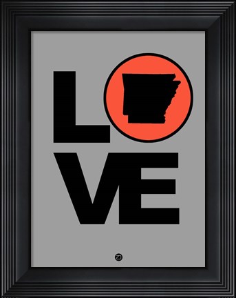Framed Love Arkansas Print
