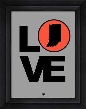 Framed Love Indiana Print