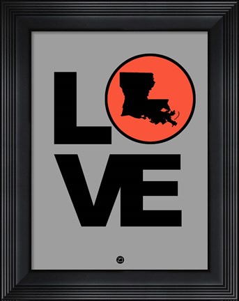 Framed Love Louisiana Print