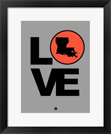 Framed Love Louisiana Print