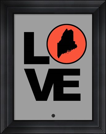 Framed Love Maine Print