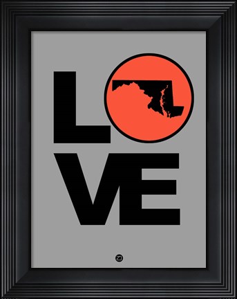 Framed Love Maryland Print