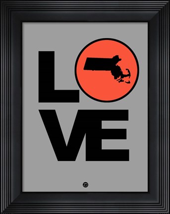 Framed Love Massachusetts Print