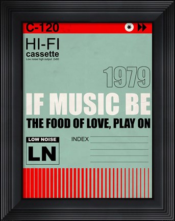 Framed Music of Love Print