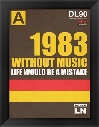 Framed Without Music Life Would be a Mistake Print