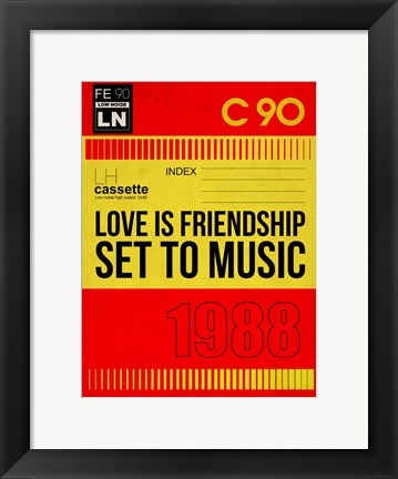Framed Love Is Friendship Set To Music Print