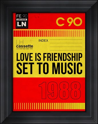 Framed Love Is Friendship Set To Music Print