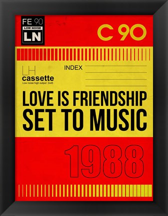 Framed Love Is Friendship Set To Music Print